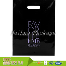 Shopping Industrial Heavy Duty Customized Colored Logo Print Wholesale Diecut Handle Ldpe Black Plastic Bags